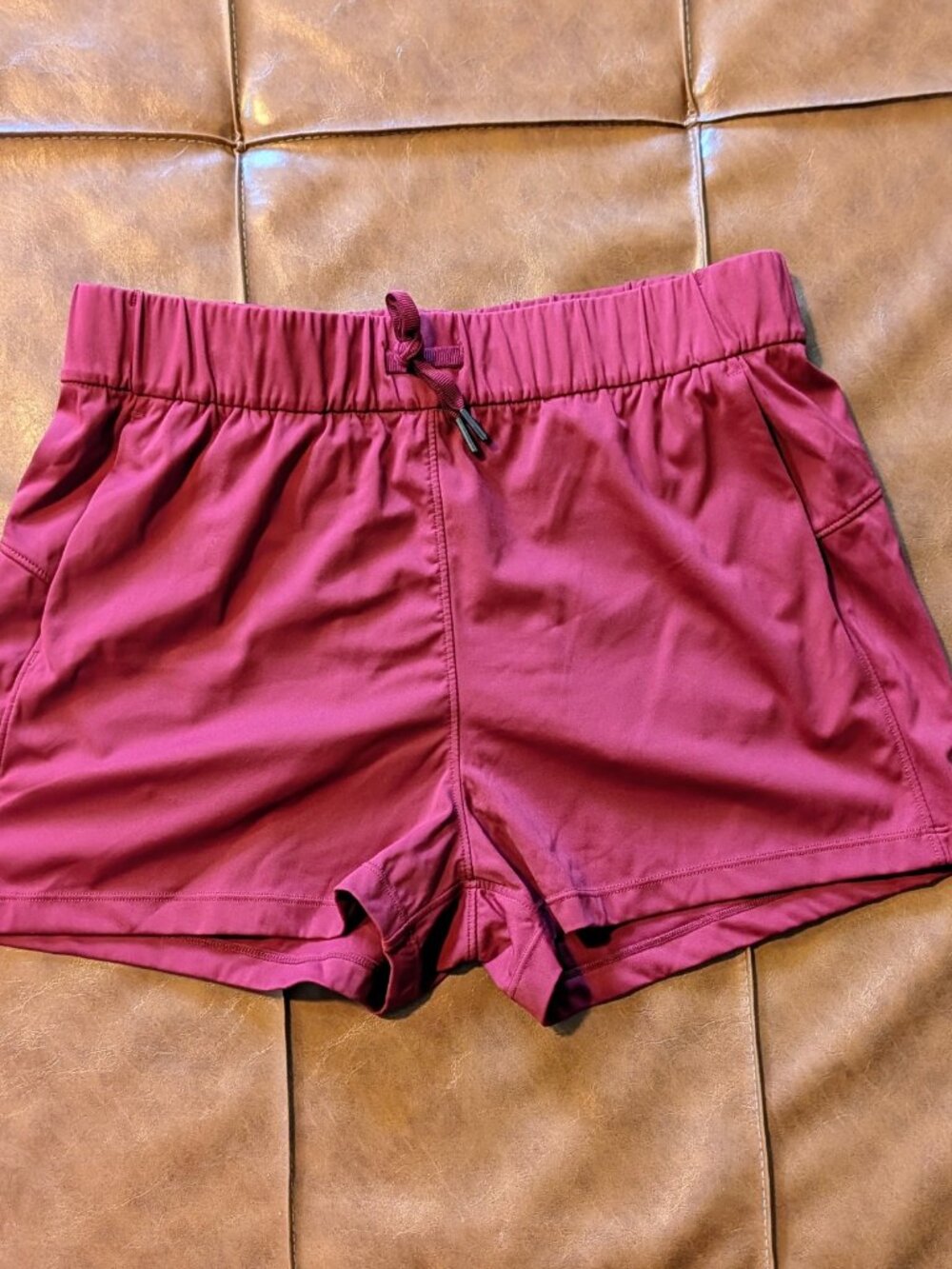 Willit Women’s Athletic Shorts – Maroon, Size Small, Performance Fabric